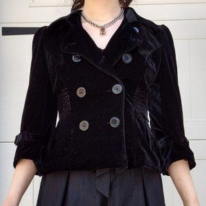 American Rag Co. Black Velvet Blazer XS Beautiful